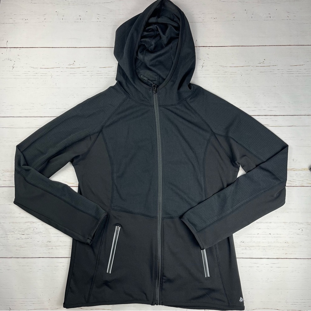 Cali Sport Full Zip Hooded Activewear Jacket L